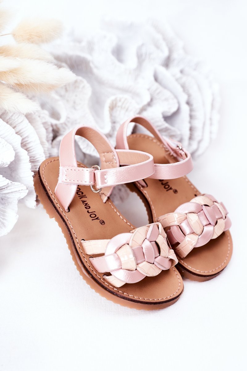 Children's Sandals With Snake Pattern Pink Baxlee