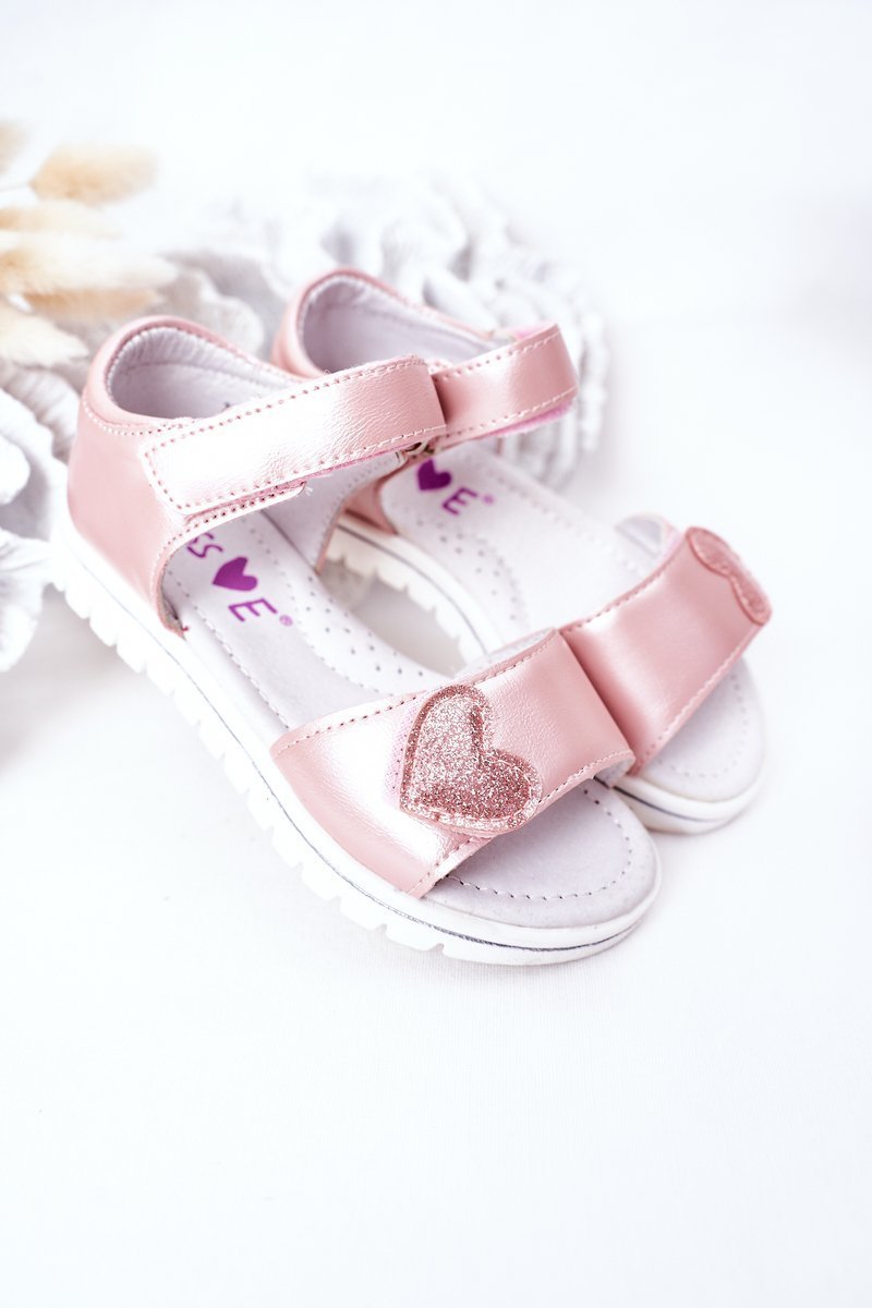 Children's Velcro Sandals Pink Sweetheart
