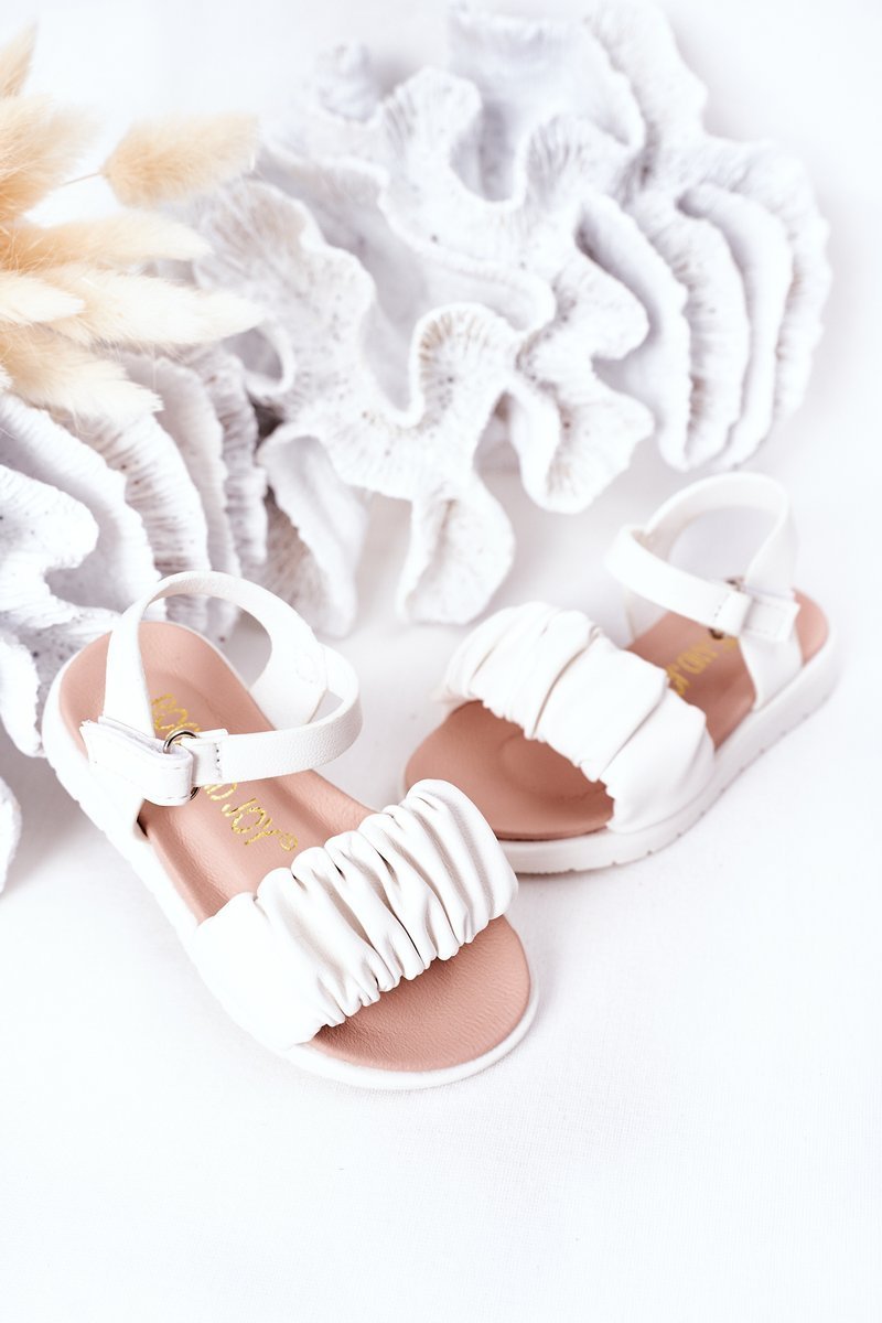 Children's Velcro Sandals White Aimy