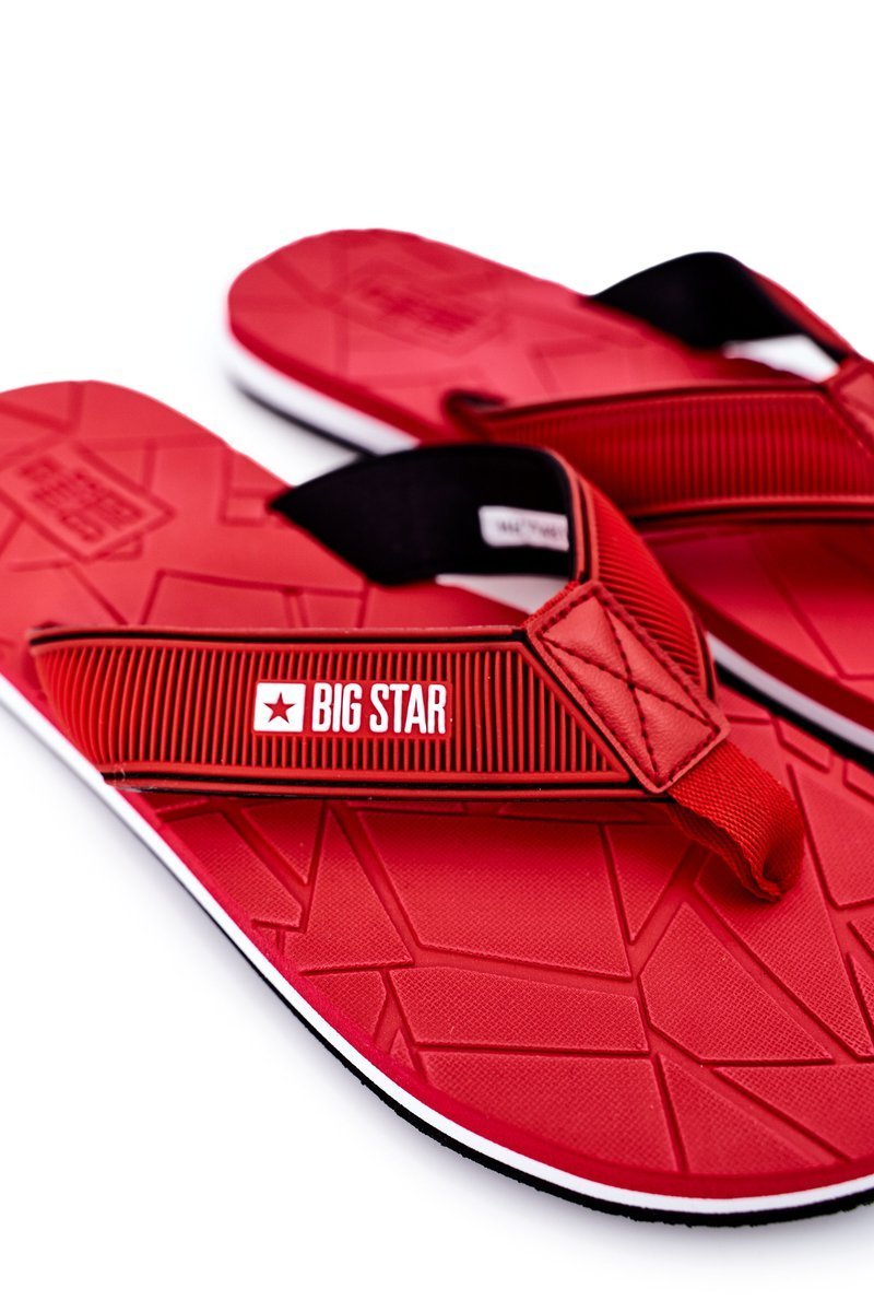 Men's Slippers Flip-Fops Big Star HH174819 Red