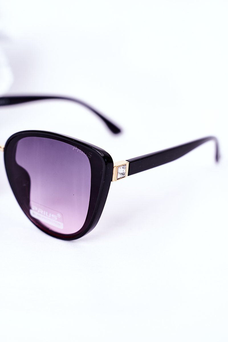 Women's Butterfly Sunglasses Black With Pink Ombre