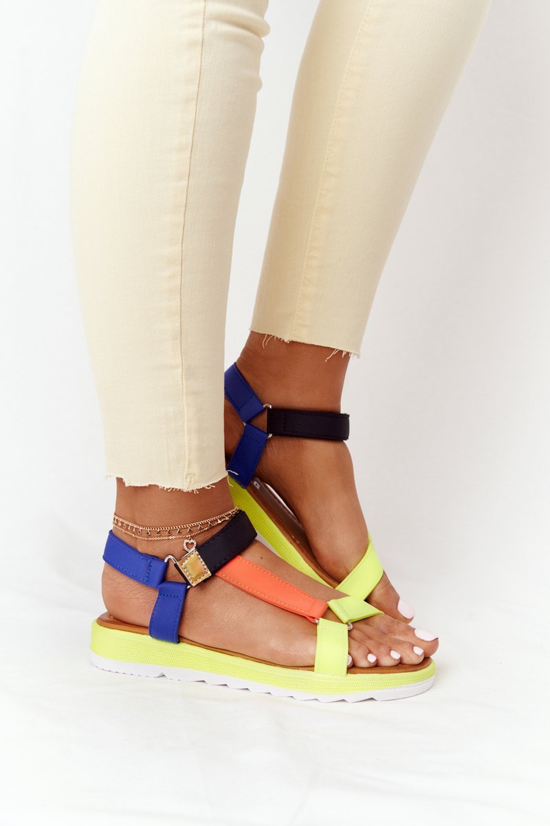 Women's Sandals On A Rubber Sole Multicolored Stranger